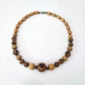 Vintage Wooden beaded Necklace